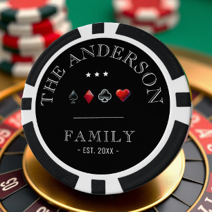 Lot De Jeton De Poker Black Casino Card Confit Famille Mariage