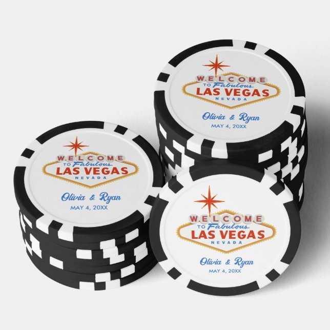 Lot De Jeton De Poker Black Las Vegas Favour de mariage (Empiler)