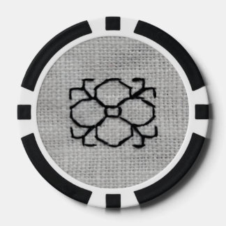 Lot De Jeton De Poker Blackwork embroidery poker chip