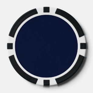Lot De Jeton De Poker Bleu Nuit Marine Uni