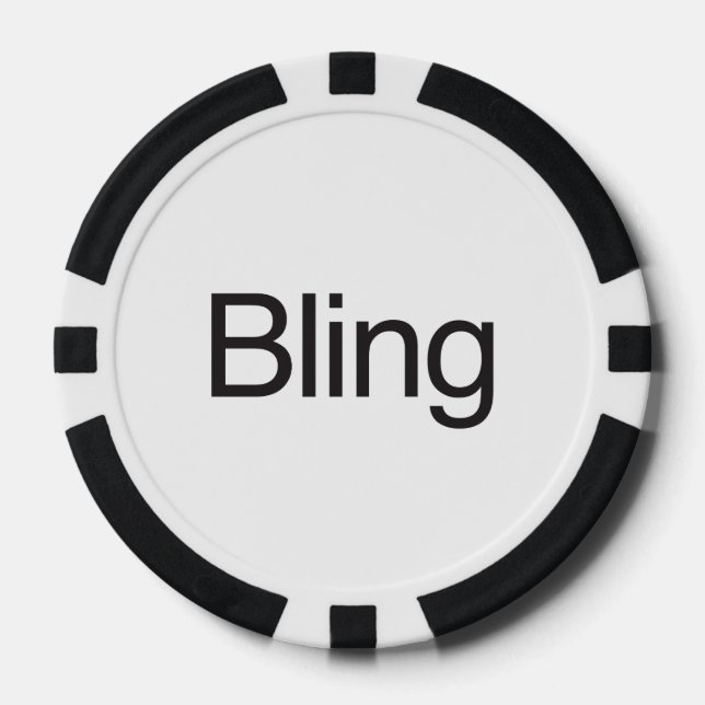 Lot De Jeton De Poker Bling (Recto)