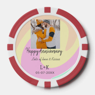 Lot De Jeton De Poker Boho moderne heureux anniversaire ajouter nom date