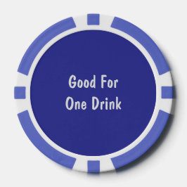 Lot De Jeton De Poker Bon Pour Un Verre Bleu Blanc