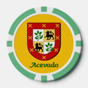 Lot De Jeton De Poker Bouclier de la famille Acevado