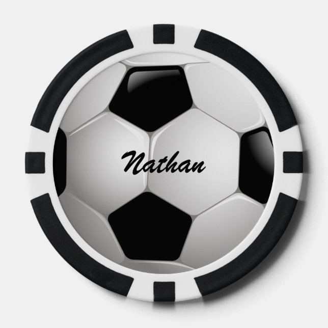 Lot De Jeton De Poker Boule de football personnalisable (Recto)