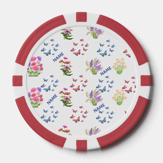 Lot De Jeton De Poker Boutique Botanique Florale (Recto)