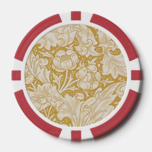 Lot De Jeton De Poker Bouton de célibataire en or de William Morris Flor