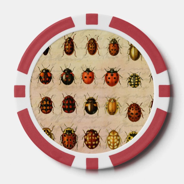 Lot De Jeton De Poker Bug d'insectes coccinelle de coccinelle (Recto)