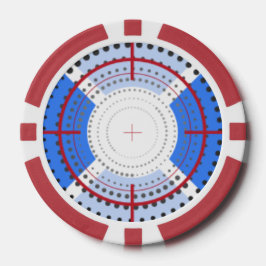 Lot De Jeton De Poker Bullseye bleu