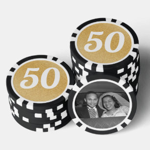 Lot De Jeton De Poker Cadeau de fête d'anniversaire de mariage Photo Noi