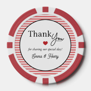 Lot De Jeton De Poker Cadeau de mariage Chanceux en amour