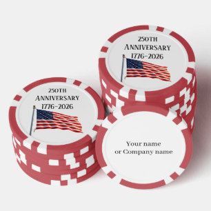 Lot De Jeton De Poker Cadeau souvenir patriotique pour le 250e anniversa