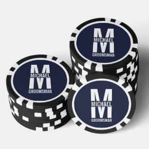 Lot De Jeton De Poker Cadeaux Personnalisés pour Garçons d'Honneur avec