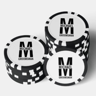 Lot De Jeton De Poker Cadeaux Personnalisés pour Garçons d'Honneur avec