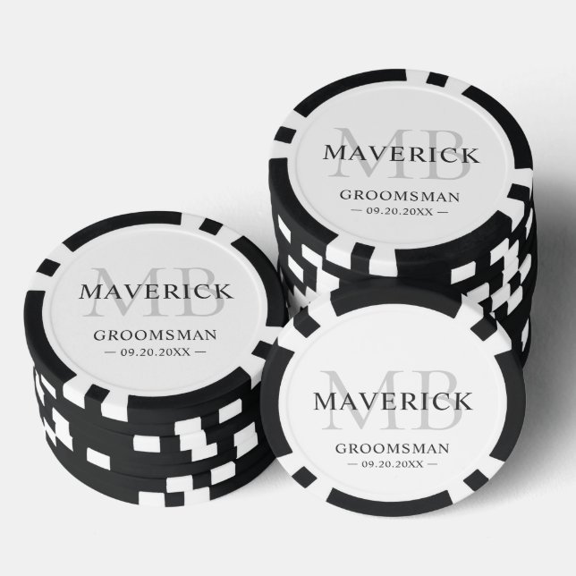 Lot De Jeton De Poker Cadeaux pour les garçons d'honneur - Cadeaux de ma (Empiler)