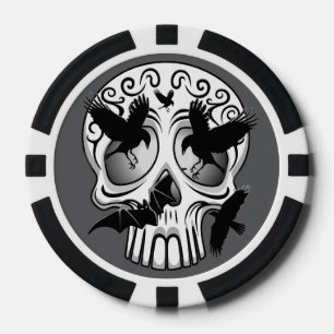 Lot De Jeton De Poker Calaveras décoratives Halloween