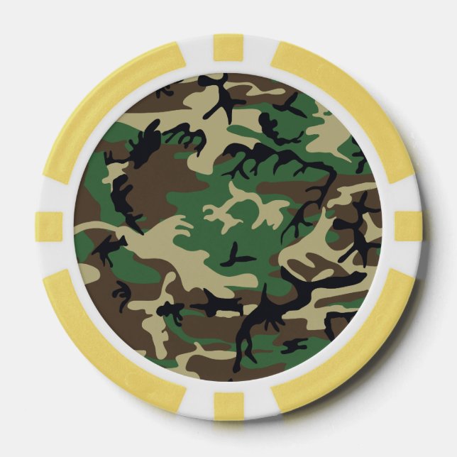 Lot De Jeton De Poker Camouflage militaire (Recto)