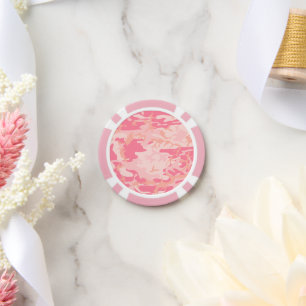 Lot De Jeton De Poker Camouflage rose, Armée
