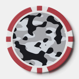 Lot De Jeton De Poker Camouflage urbain à haut contraste