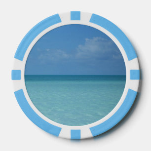 Lot De Jeton De Poker Caraïbes Horizon Tropical Turquoise Bleu