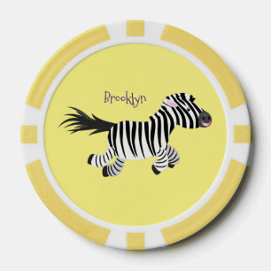 Lot De Jeton De Poker Caricature amusante de zèbre