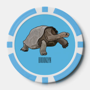 Lot De Jeton De Poker Caricature de la tortue des Galapagos