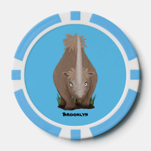Lot De Jeton De Poker Caricature en élasmère de rhinocéros laineux