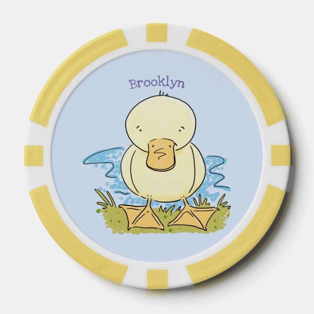 Lot De Jeton De Poker Caricature jaune mignon pour canard bébé (Recto)