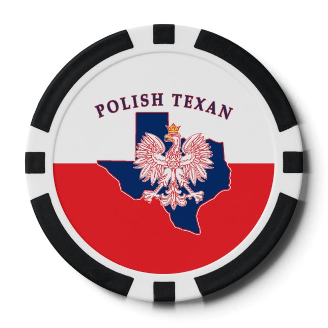 Lot De Jeton De Poker Carte de l'aigle texan polonais (devant)