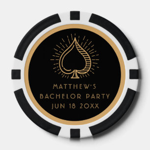 Lot De Jeton De Poker Carte de Poker Ace du Week-end de Bachelor Moderne