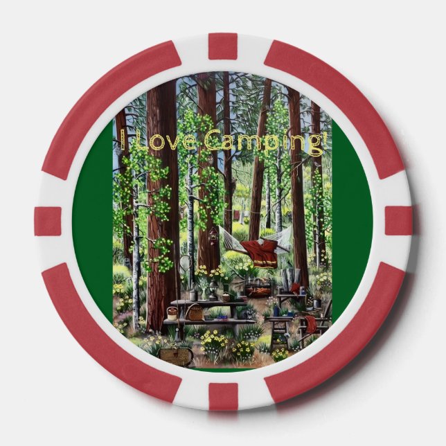 Lot De Jeton De Poker Cartes de Poker Camping (Recto)