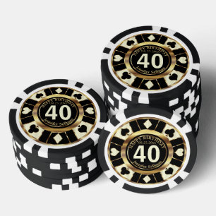 Lot De Jeton De Poker Casino Chip Las Vegas Anniversaire - Crème