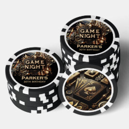 Lot De Jeton De Poker Casino d'anniversaire personnalisé nuit de jeu