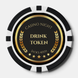 Lot De Jeton De Poker Casino Night Drink Token Poker Chip | Personalized