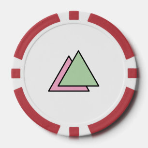 Lot De Jeton De Poker Chaîne à deux triangles