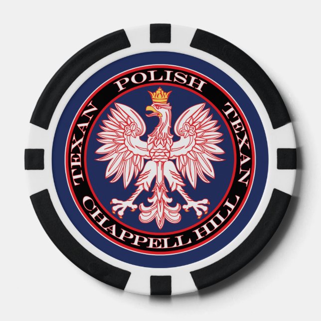 Lot De Jeton De Poker Chappell Hill Round Polonais Texan (Recto)