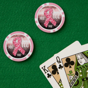 Lot De Jeton De Poker Chaud rose Parties scintillant Cancer du sein Surv