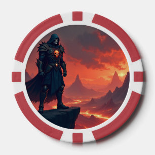 Lot De Jeton De Poker Chevalier noir de flamme
