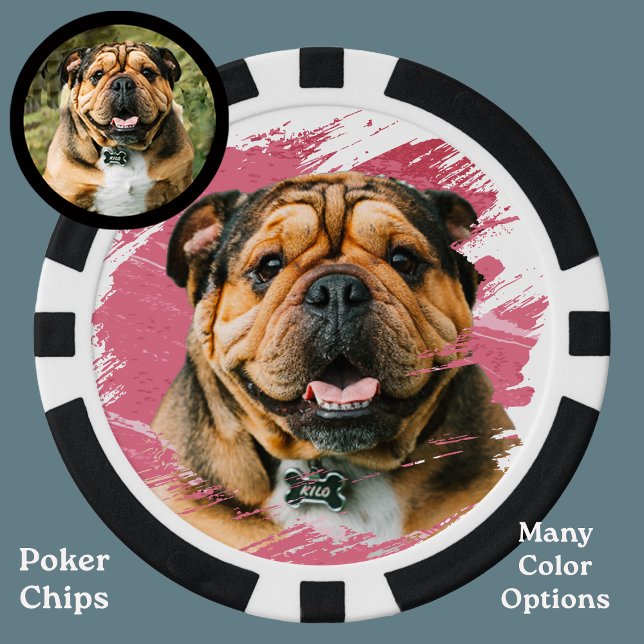 Lot De Jeton De Poker Chien mignon Français Bulldog Photo (Créateur téléchargé)