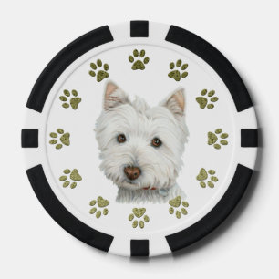 Lot De Jeton De Poker Chiens de poker Westie Art Chiens