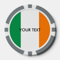 Chiffres de poker drapeau irlandais personnalisés 