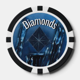Lot De Jeton De Poker Chip de poker Diamant Bleu