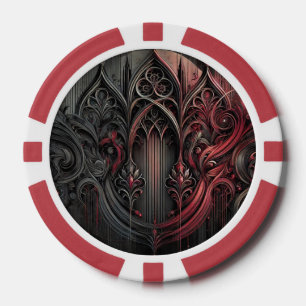 Lot De Jeton De Poker Chip de poker gothique - Conception personnalisée