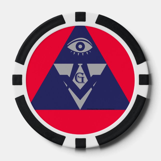 Lot De Jeton De Poker Chip de Poker Masonic (Recto)