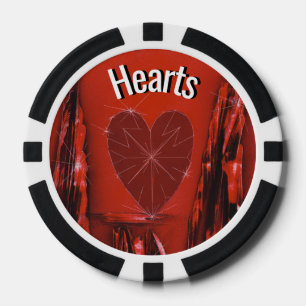Lot De Jeton De Poker Chip de poker Red Heart