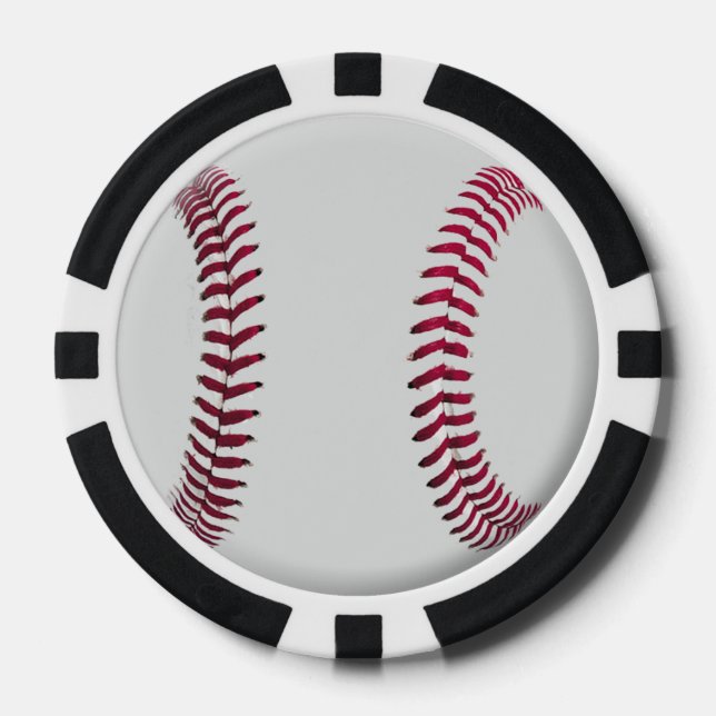Lot De Jeton De Poker Chips de baseball Poker (Recto)