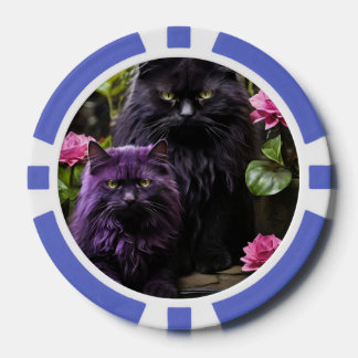 Lot De Jeton De Poker Chips de poche Lucky pour Amoureux de les chats