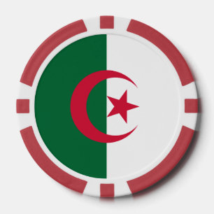 Lot De Jeton De Poker Chips de poker avec Drapeau d'Algérie