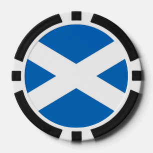 Lot De Jeton De Poker Chips de poker avec Drapeau de l'Ecosse, Royaume-U