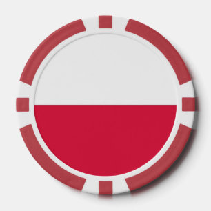 Lot De Jeton De Poker Chips de poker avec Drapeau de Pologne